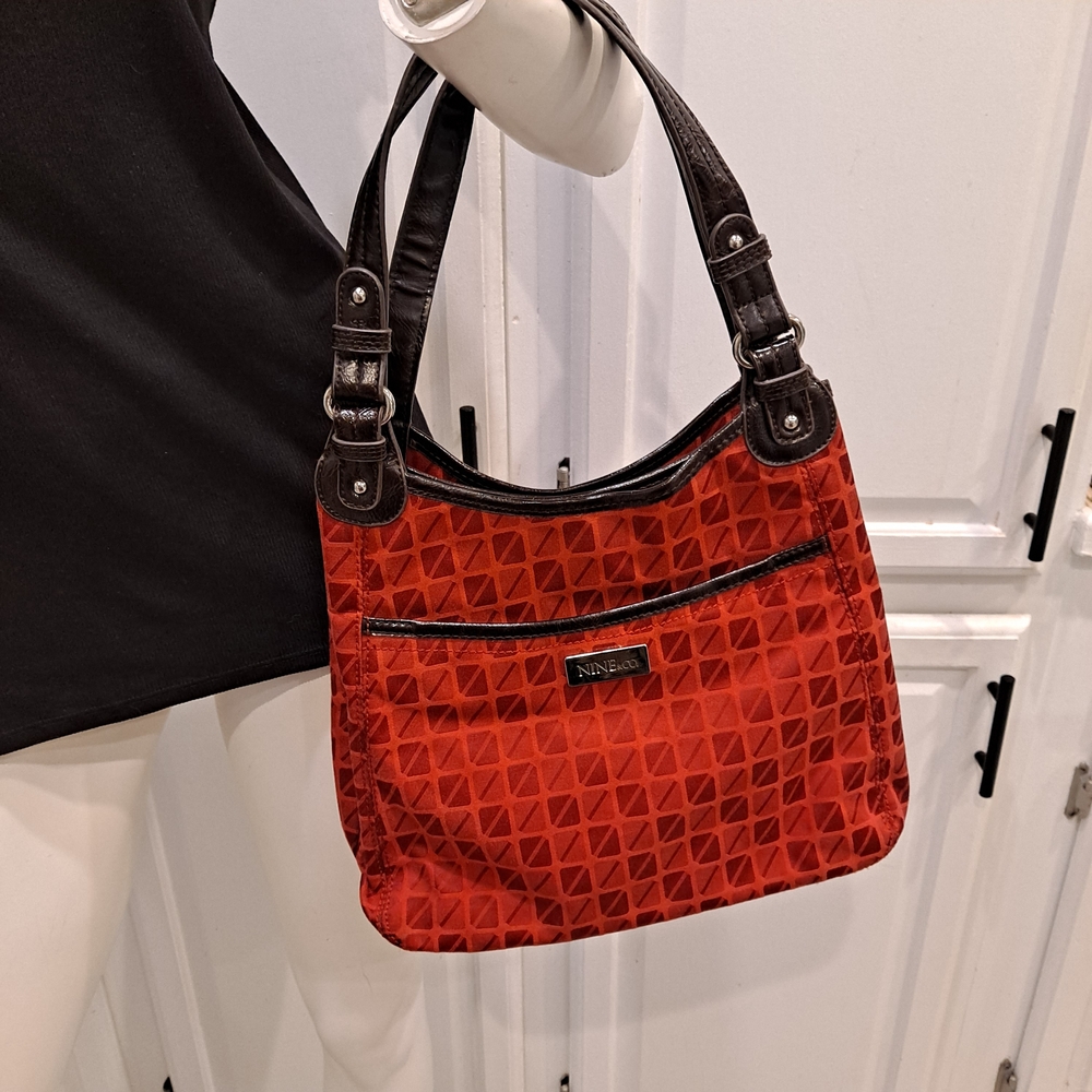 Nine & Co. Red Geometric Shoulder Bag - Picture 2 of 11